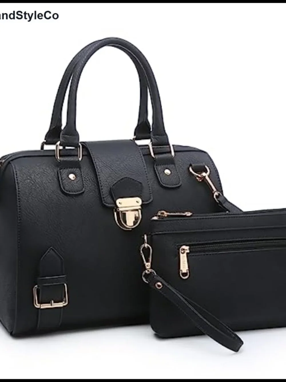 Vegan Leather Satchel Work Tote Top Handle Handbag